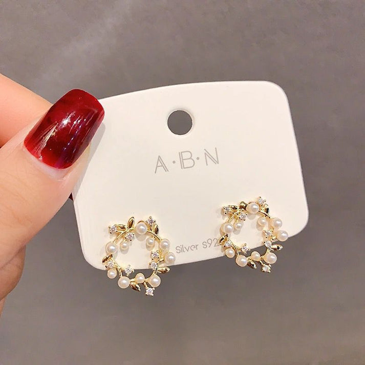 Pearl Diamonds Wreath Gold - Earring